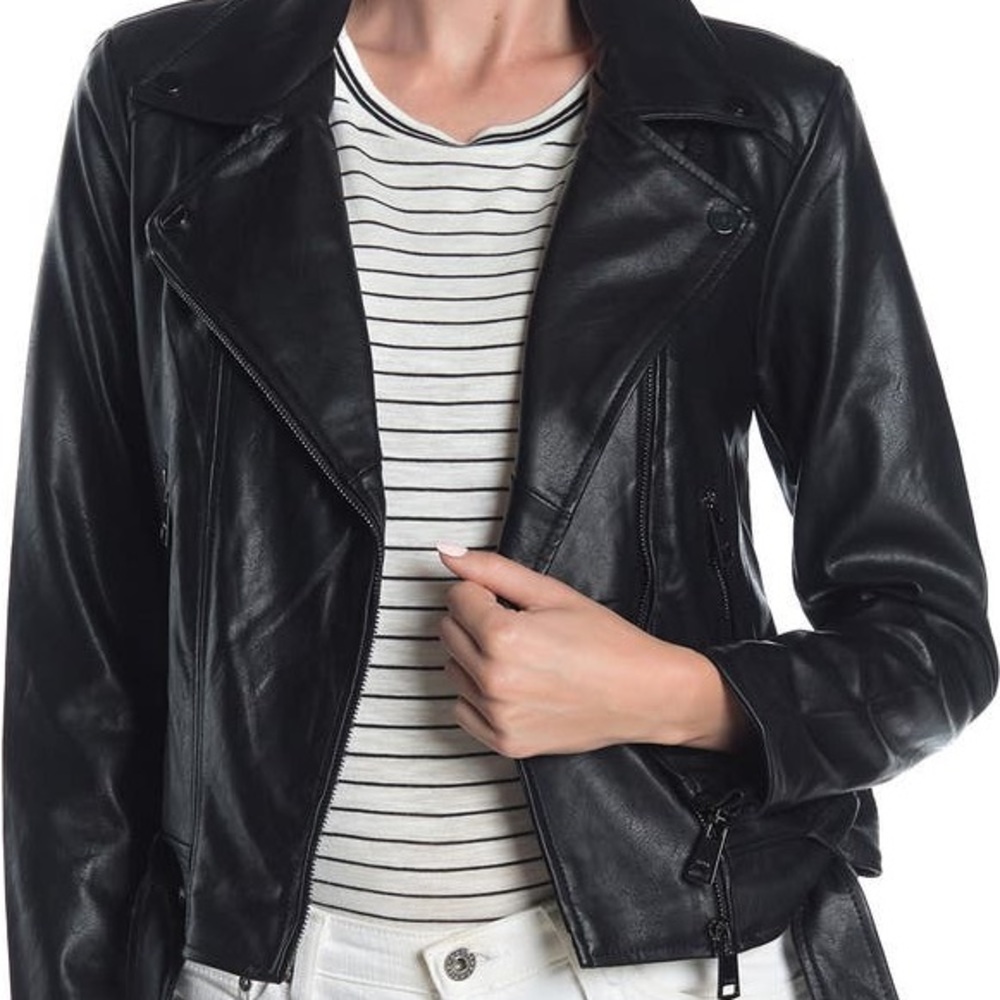 Faux Leather Moto Jacket